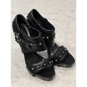 Rocawear Women’s Leather Studded Stiletto Heels Fairy Evening Goth Size 10 Black